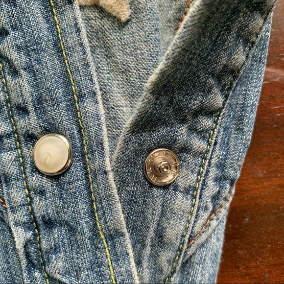 Embroidered and Screen Printed Denim Long Sleeve - Picture 15 of 16